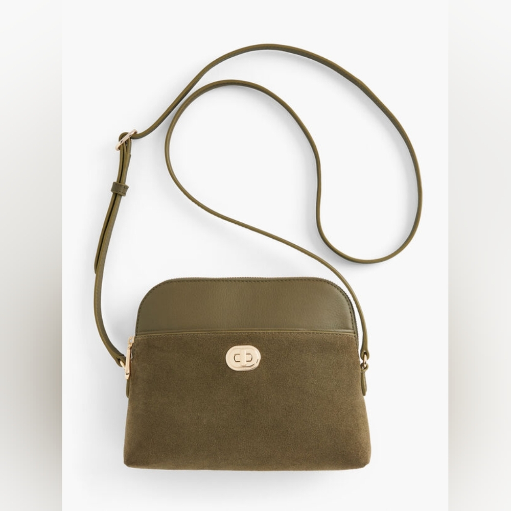 Suede Crossbody Bag